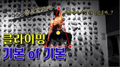 클라이밍 레슨, 클라이밍 기초, 클라이밍 3지점 자세 바디 포지션(Body Position)  클라이밍의 기본원리 설명, 클라이밍 동작의 시작 기초 정보