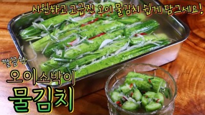 맛있는 오이소박이 물김치 만드는 법, 오이소박이 물김치 레시피 조리법, 시원한 오이소박이 물김치 쉬운 레시피 공유