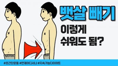 뱃살빼는 법, 운동을 잘 하지 않는 사람이 해야 꼭 해야할 뱃살 빼는 운동법(거저로 지방태우기, 드로인 운동, 뱃살 감량 극대화하기)