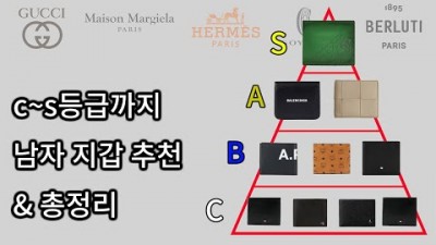 20대~30대 남자 지갑 정보, 남자 지갑 계급도 및 지갑 추천(브랜드 인지도 포함), 명품지갑 총정리 및 추천 정보